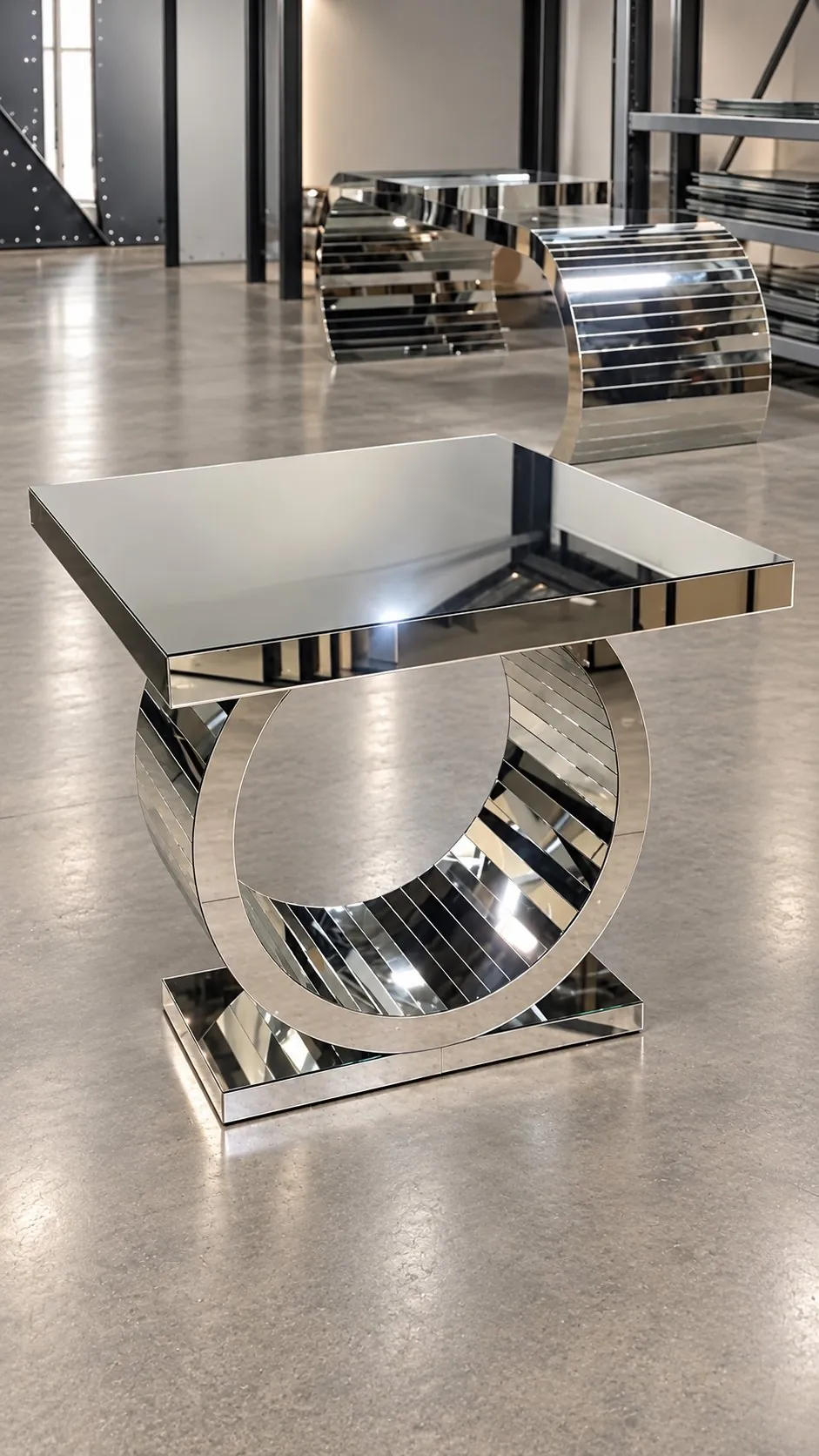 Mesa espelhada quadrada elo