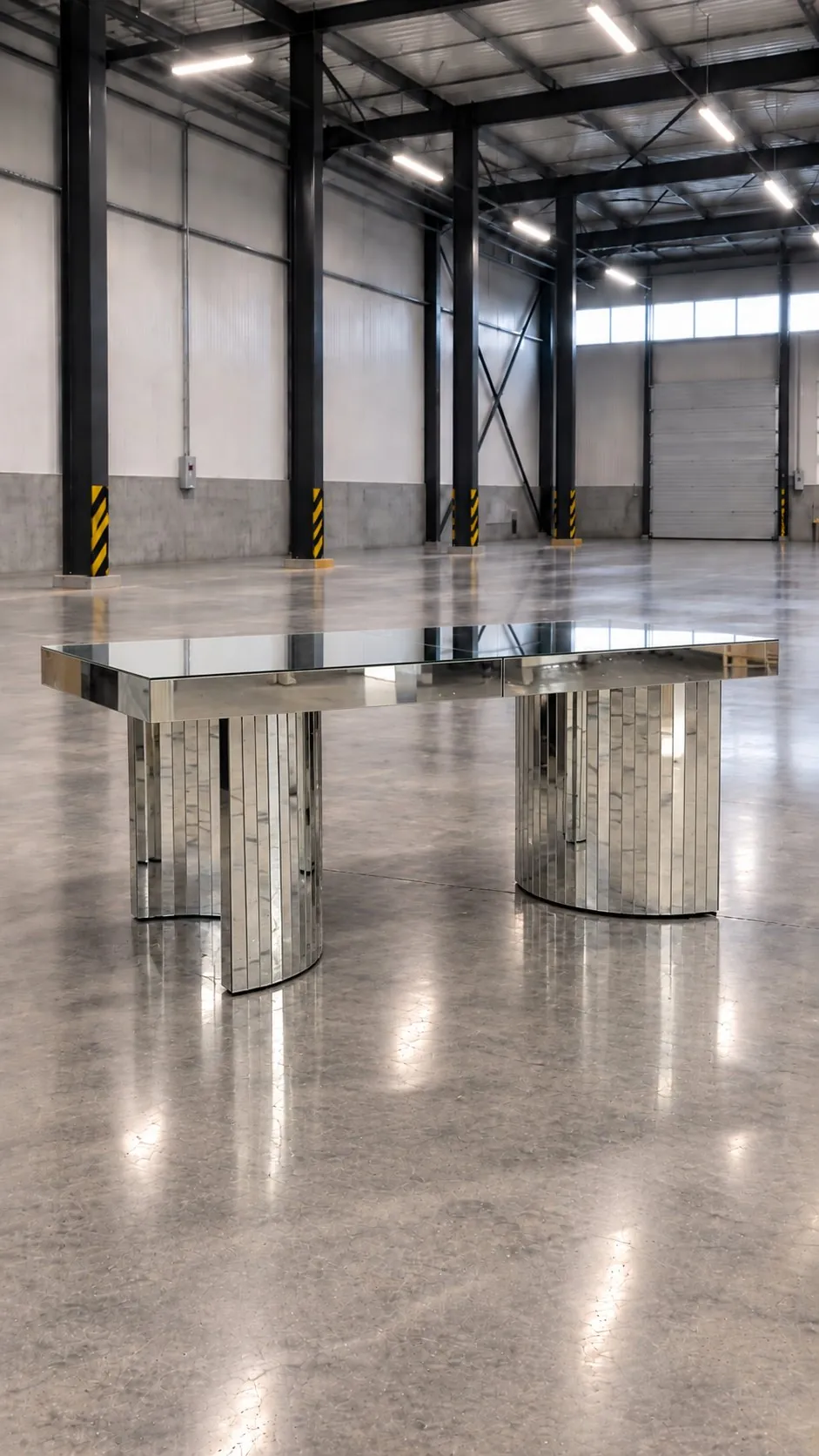 Mesa espelhada elipse — montagem 2